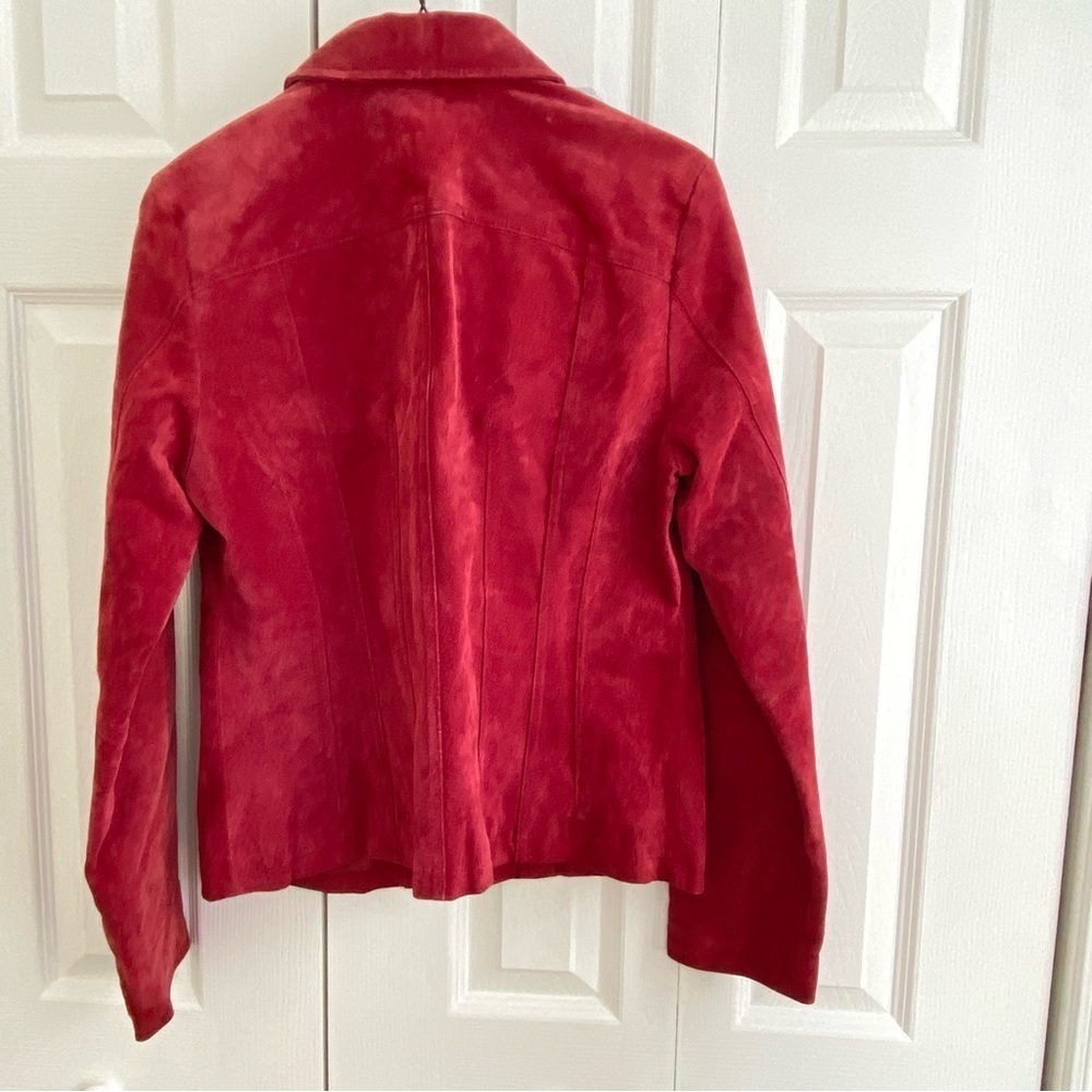 Vintage Alice Blue Burgundy Suede Jacket Size M - Picture 9 of 12